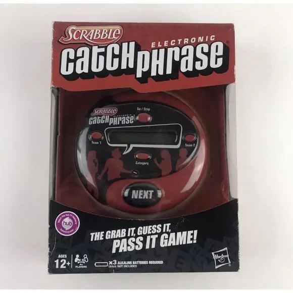 New Open Box Hasbro Scrabble Electronic Catch Phrase Handheld Electronic Game - Picture 6 of 6
